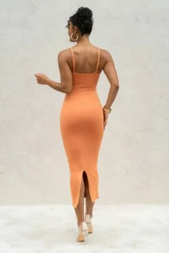 Orange Midnight Memories Midi Dress -Jluxlabel Shop PRODUCT SEPT92022 KNITS 3