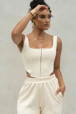 Buttercream More Than Friends Corset -Jluxlabel Shop PRODUCT SEPT92022 KNITS 34