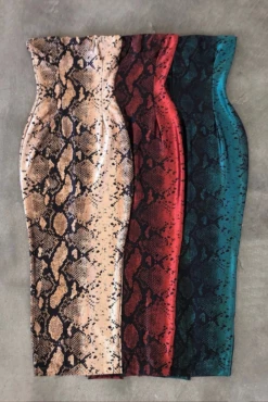 Red Bianca Snakeskin Slit Dress -Jluxlabel Shop PRODUCTSIZE 70 c1da33d3 9459 4ba4 81cd 438eb2843b4c