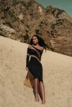 Black Eyes For You Midi Dress -Jluxlabel Shop SUMMER32022 25