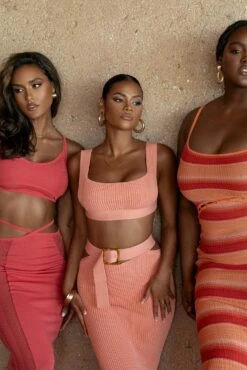 Peach Nikole Ribbed Skirt Set 39 Peach Nikole Ribbed Skirt Set -Jluxlabel Shop SUMMER4 39 659ea40f 5005 4caf 9940 f6d9bf5dfd46