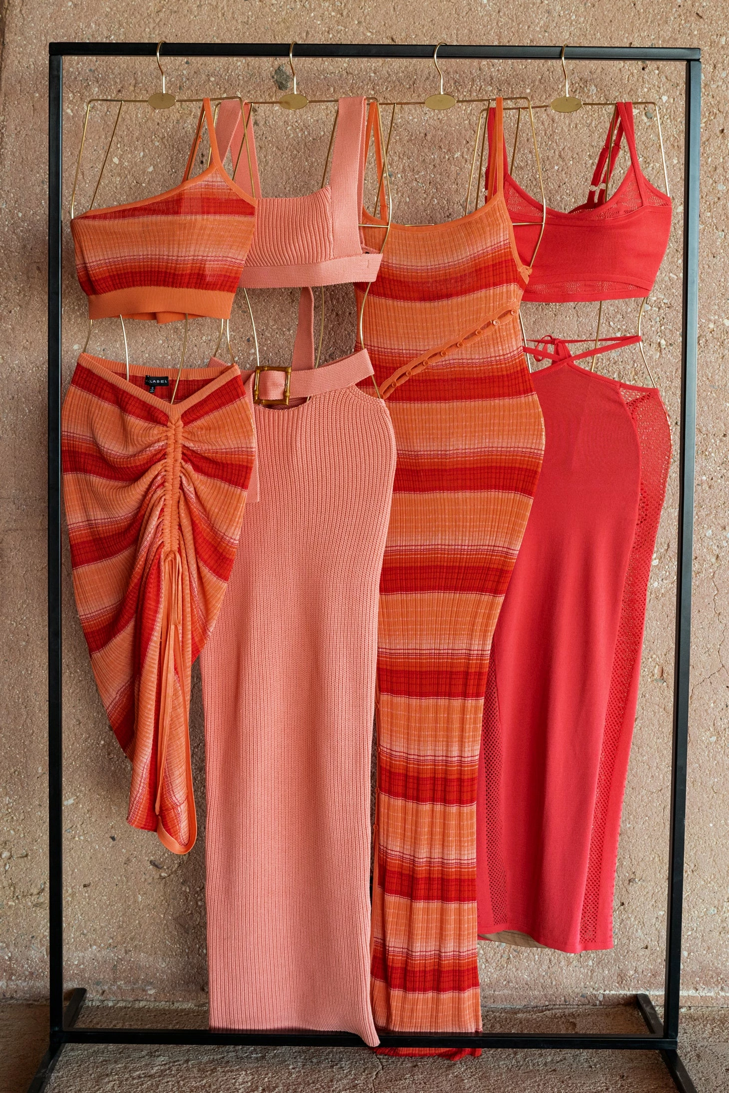 Peach Nikole Ribbed Skirt Set 19 Peach Nikole Ribbed Skirt Set - Image 17
