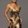 Gold Stay The Night Corset