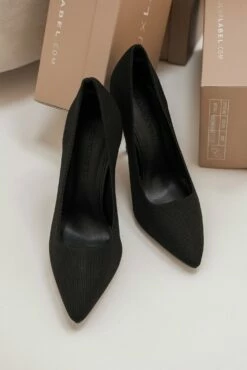 Black Glenna Pointed Toe Pumps -Jluxlabel Shop WINTER2022 PART2 90